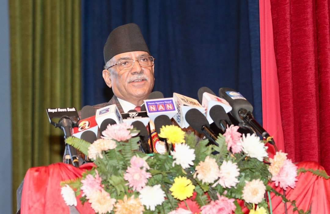 संकटमा रहेको देशको अर्थतन्त्र क्रमशः सुधारतर्फ बढीरहेको छ : प्रधानमन्त्री दाहाल