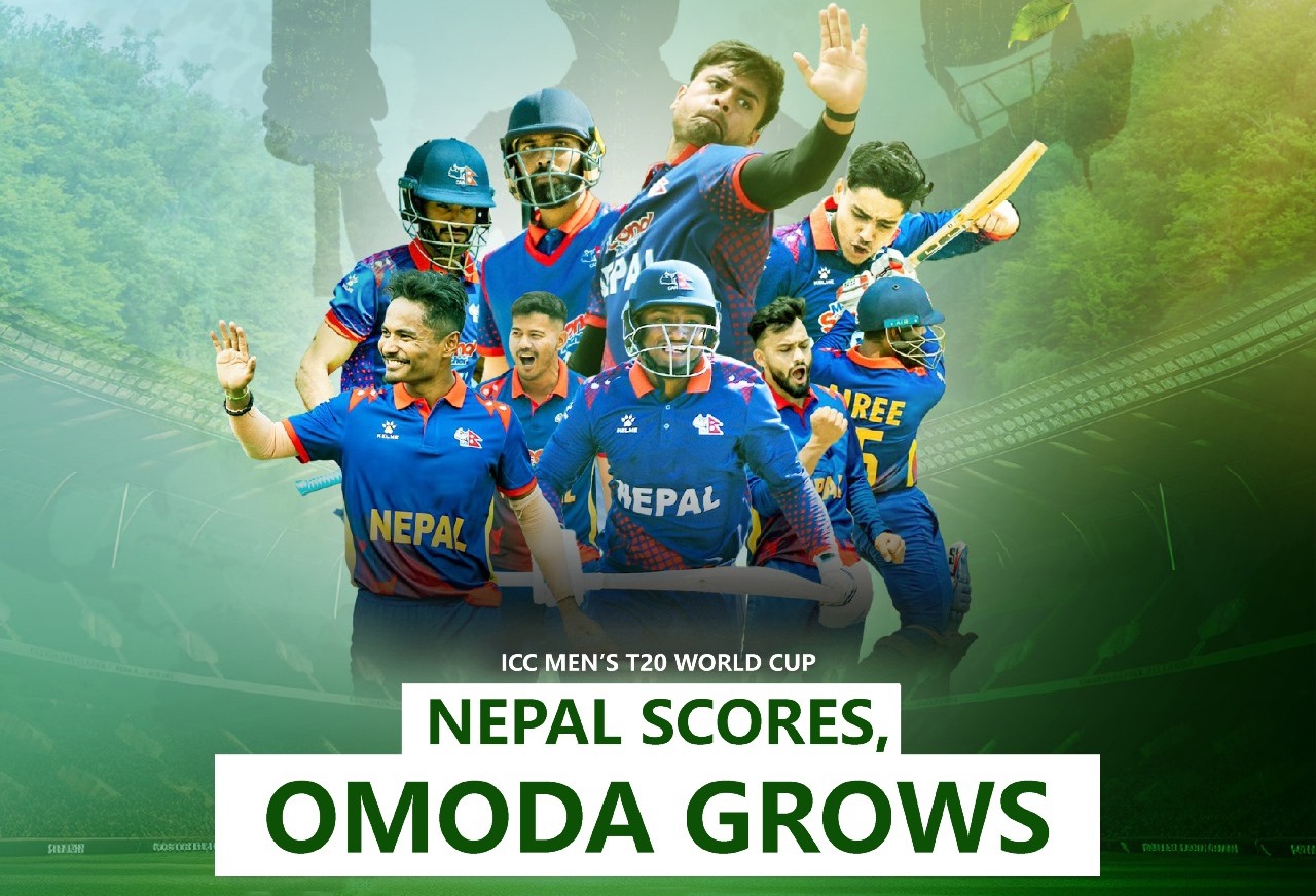विश्वकप क्रिकेट चलिरहँदा ओमोडाको अभियान : रन बनाउँछ नेपाल, रूख हुर्काउँछ ओमोडा
