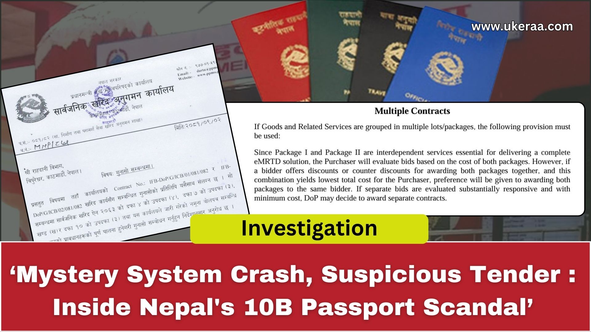 Investigation: Nepal's 10 Billion Rupee E-Passport Deal Raises Red Flags