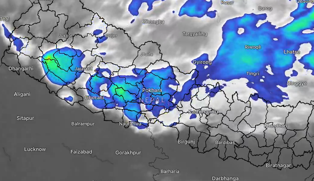 आजको मौसम : अपरान्हपछि पहाडी भेगमा वर्षाको सम्भावना, भोलिबाट मौसम सफा हुने