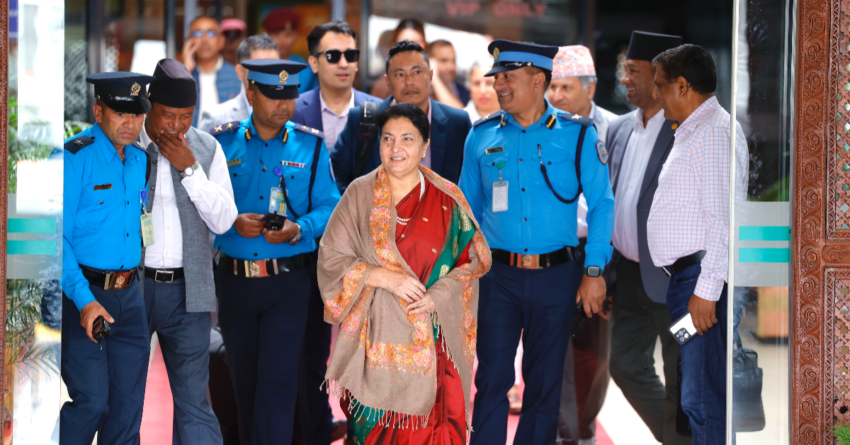 नौं दिनको चीन भ्रमण सकेर स्वदेश फर्किइन् पूर्व राष्ट्रपति भण्डारी