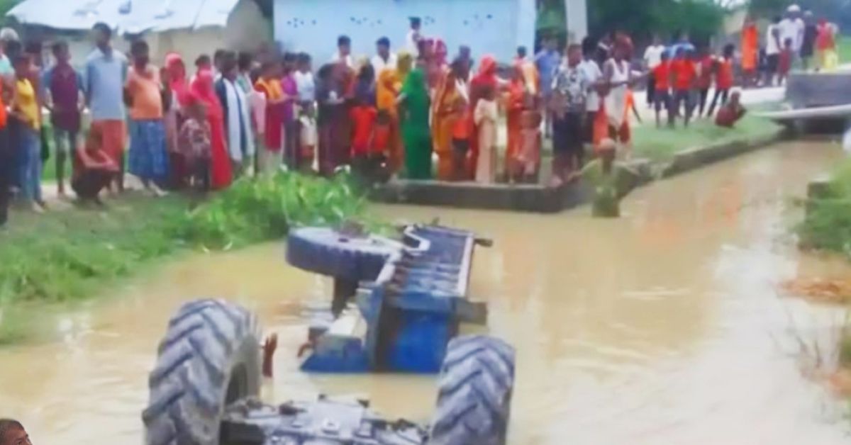 भारतको मढीयामा जल चढाएर फर्किँदै गरेका बोलबम यात्री बोकेको ट्याक्टर दुर्घटना, ५ जना घाइते