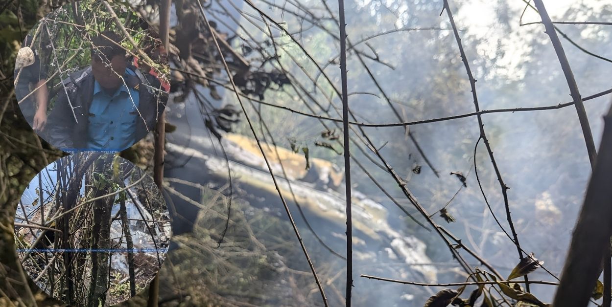 सुर्यचौरको डाँडोमा देखिएको धुवाँ पछ्याउँदै जाँदा फेला पर्‍यो दुर्घटनाग्रस्त हेलिकप्टर, क्याप्टेनसहित पाँचै जनाको मृत्यु