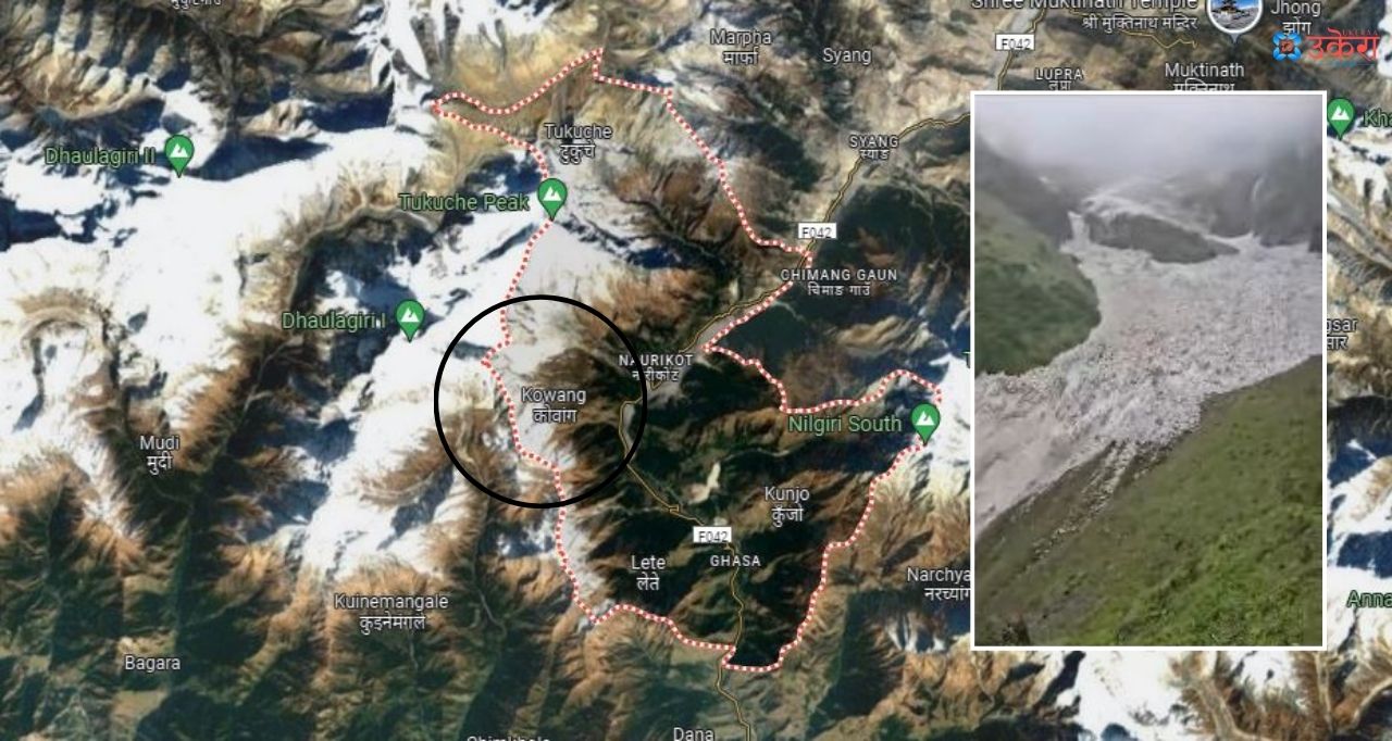 मुस्ताङको थासाङ्गमा हिम पहिरो आयो, स्थानीयवासीलाई अन्तै सारियो