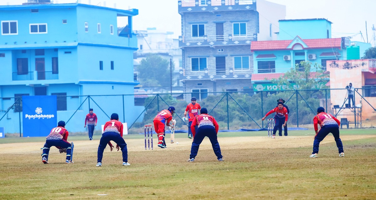 दिनेश र दिपेन्द्रको साझेदारीमा कर्णालीले लुम्बिनीलाई दियो १८५ रनको लक्ष्य