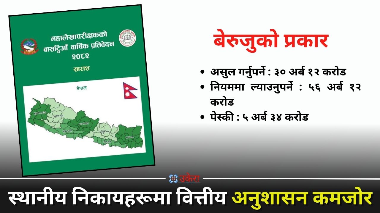 तीनै तहको सरकारमा फैलियो आर्थिक अनुशासनहीनता, संघको ४७ अर्ब, स्थानीय तहको २५ अर्बभन्दा बढी बेरुजू