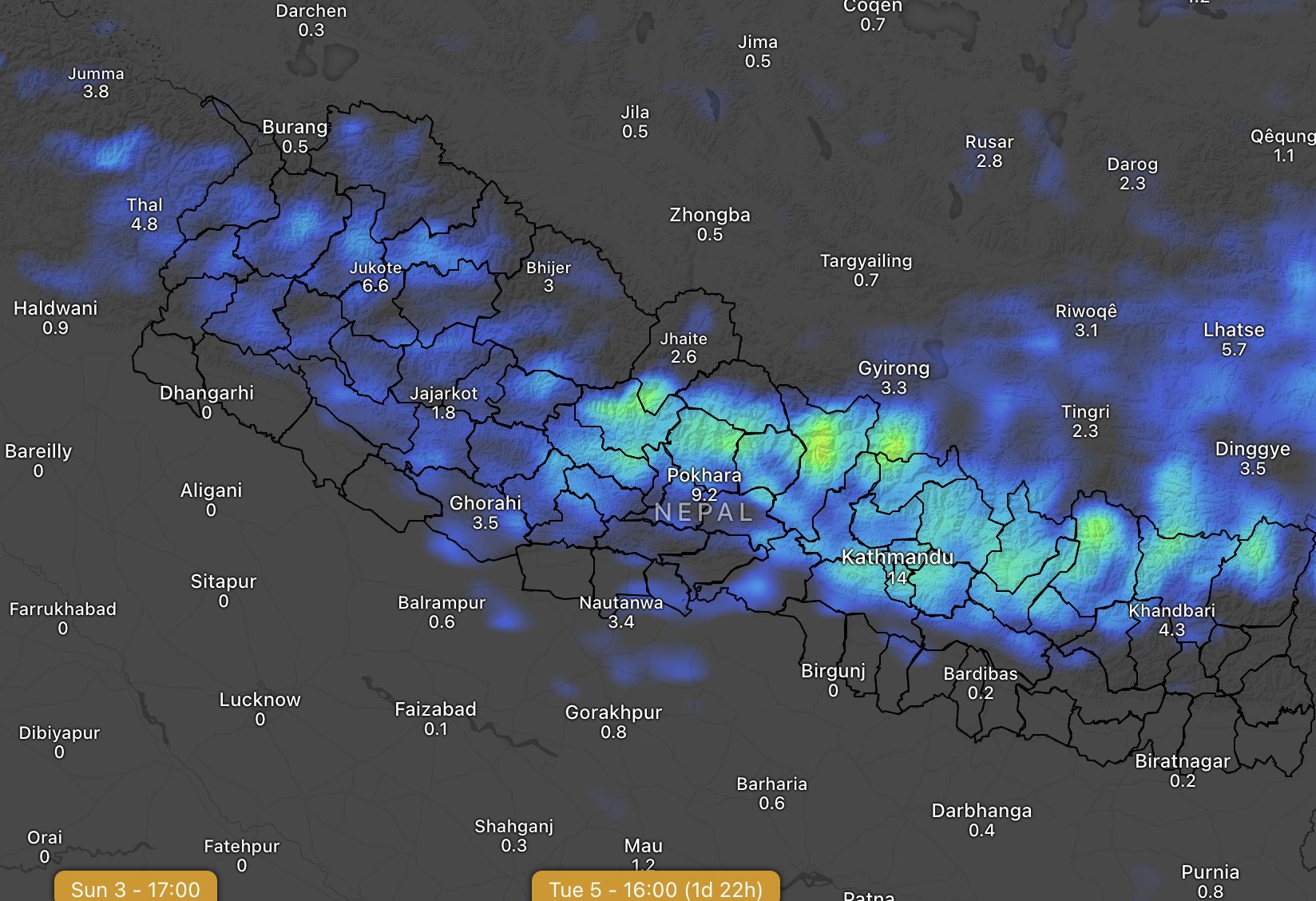 आज पनि काठमाडौं लगायत देशका पहाडी भेगमा वर्षा हुने