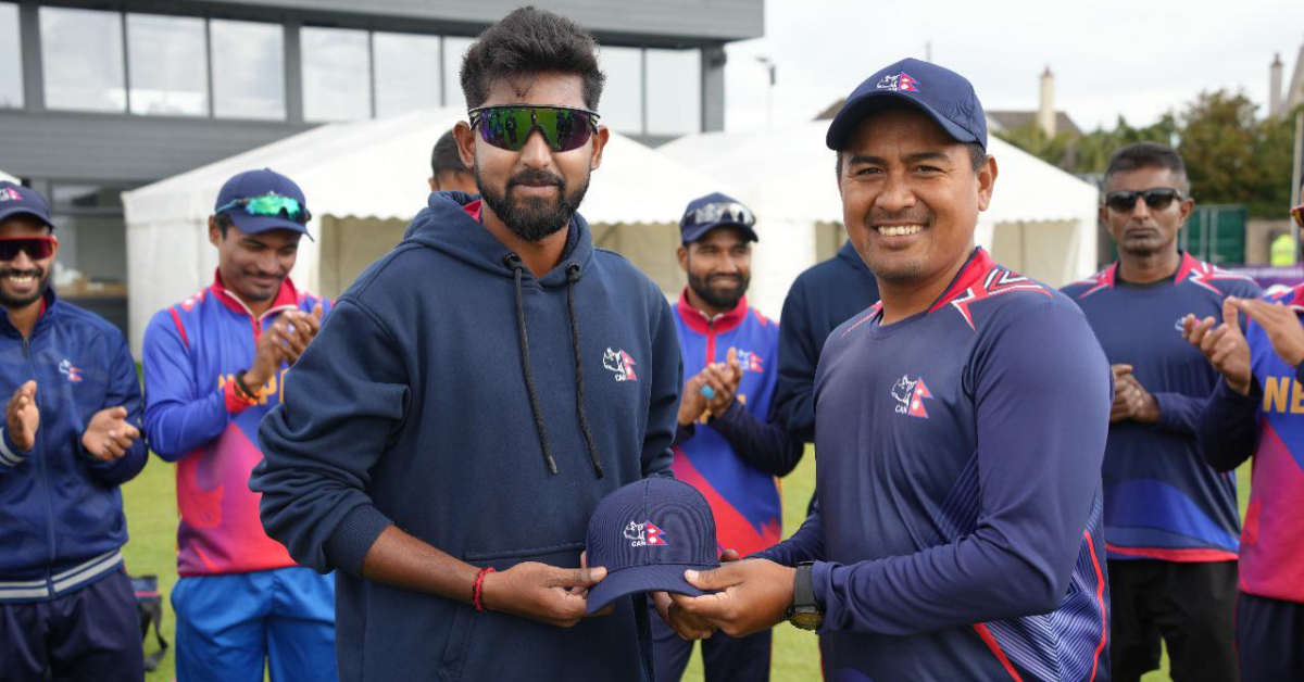 एकदिवसीय अन्तर्राष्ट्रिय क्रिकेटमा नन्दनको डेब्यु, ज्ञानेन्द्रले दिए डेब्यु क्याप