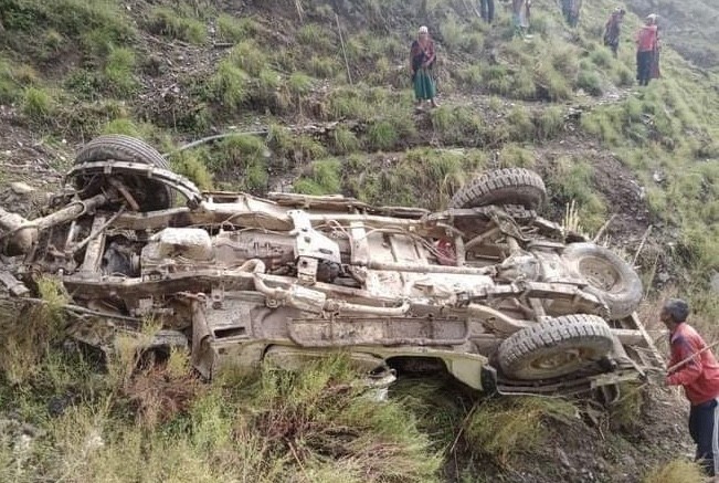 रुकुम पश्चिममा जीप दुर्घटना, चार जनाको मृत्यु, १० घाइते