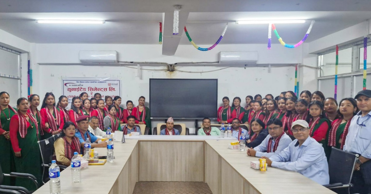युनाइटेड सिमेन्ट र धुनिवेशी नगरपालिकाको सहकार्यमा निःशुल्क सिलाई-कटाई तालिम सम्पन्न