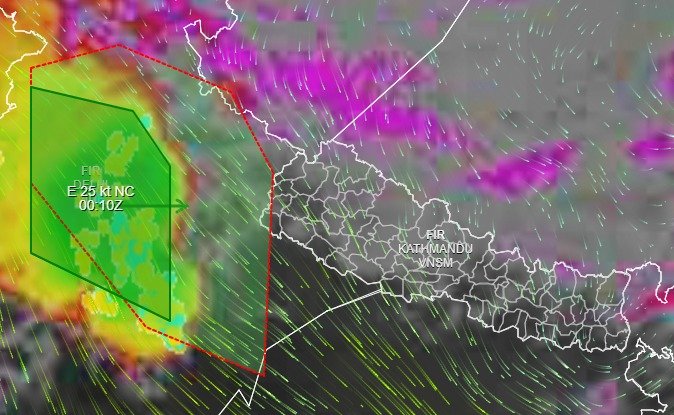 दिल्लीबाट सुदूरपश्चिमतर्फ सर्दैछ पानी पार्ने बादल, सतर्कता अपनाउन विभागको आग्रह