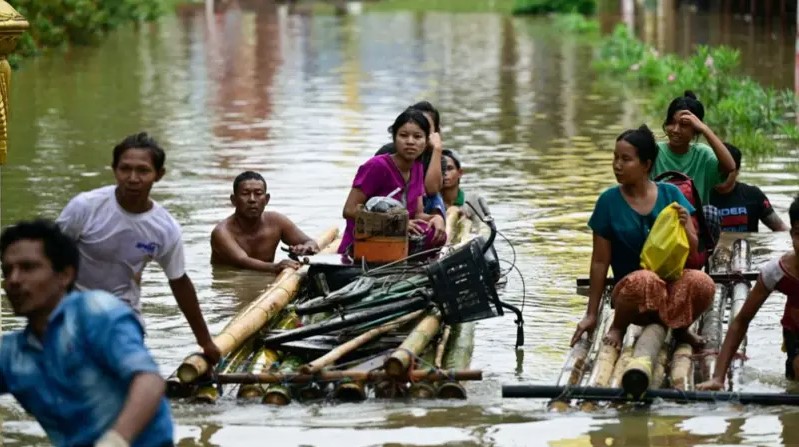 म्यानमारमा बाढीका कारण दुई सयभन्दा बढीको मृत्यु, पाँच लाख प्रभावित