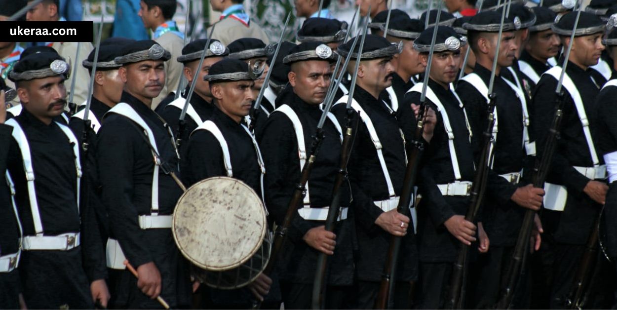 The Nepali Army unit known as 'Gurujiko Paltan' (Teacher's Battalion). They are only deployed for religious and cultural events.