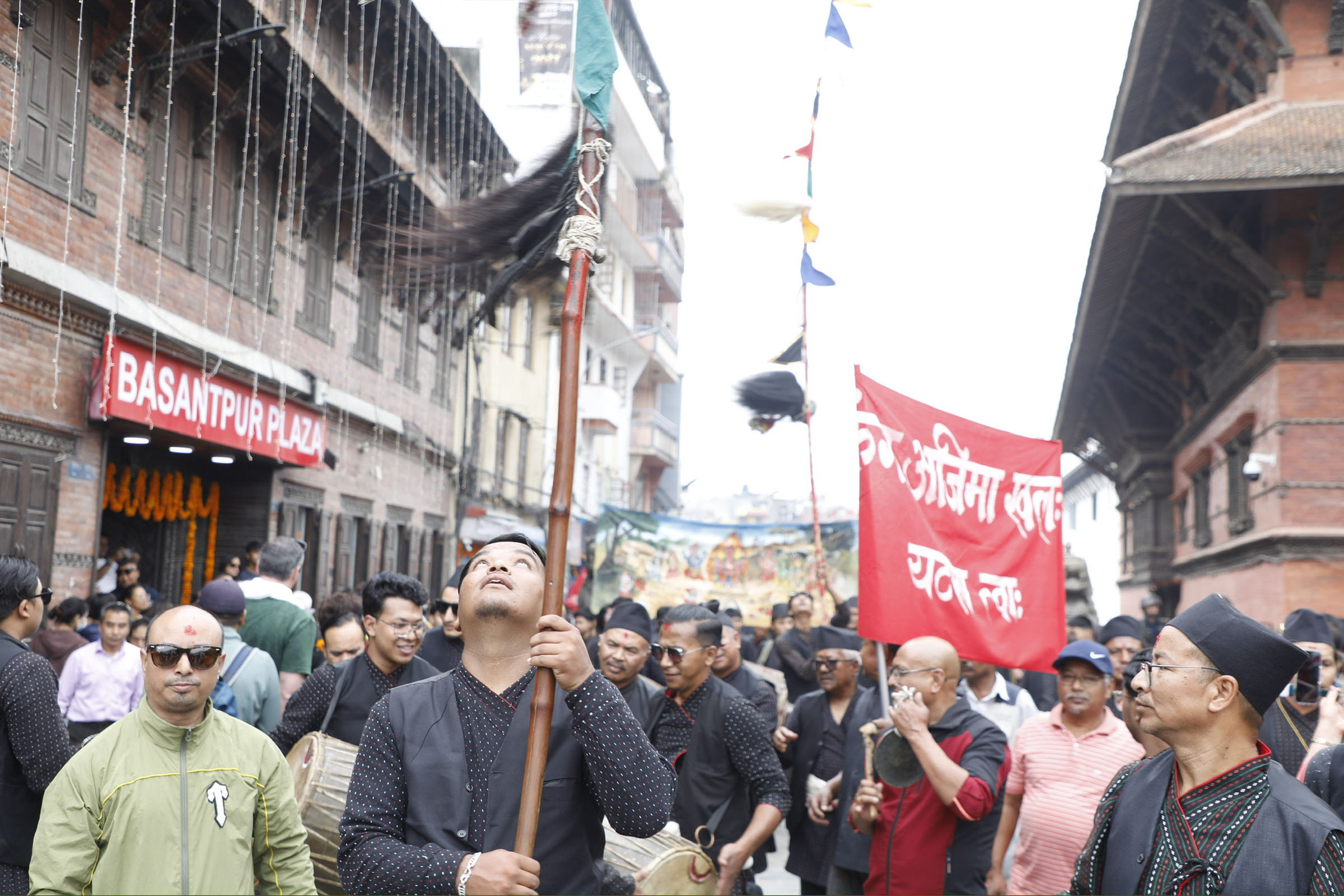 नेपाल संवत् न्हुद राष्ट्रिय समारोह समितिद्वारा शनिबार वसन्तपुरमा आयोजित न्हुँद ११४५ या सलताया भिन्तुना सभाका सहभागी नेवारी समुदाय। तस्बिरः किरणराज बिष्ट/रासस